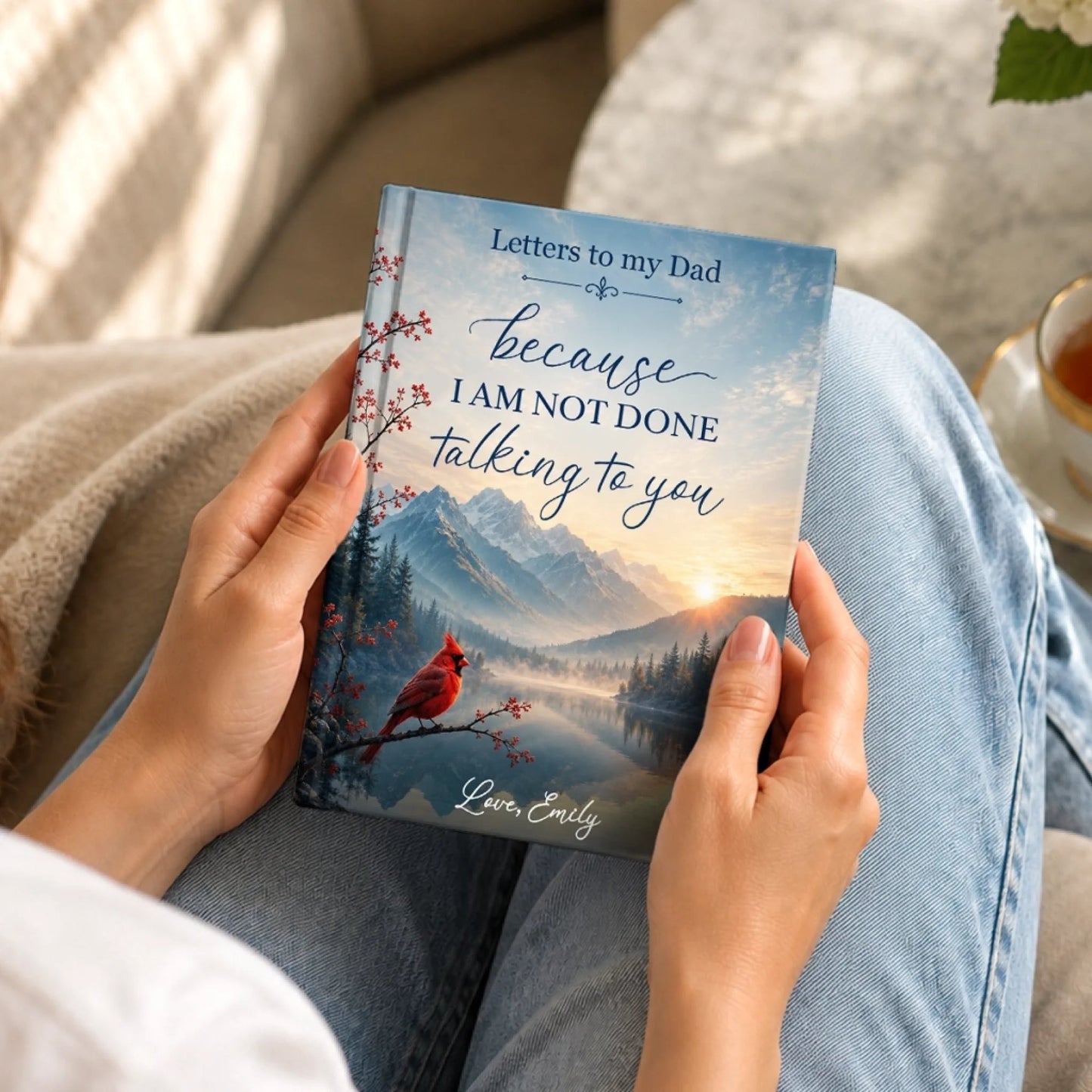 Custom Hardcover Journal - Personalized Memorial Sympathy Gifts For Loss Of Mom, Dad - Forever Remembered Always Loved
