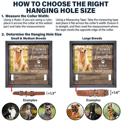 Custom Photo My Hardest Goodbye - Memorial, Sympathy Gift For Dog Owners, Cat Lovers - Personalized Pet Loss Sign, Collar Frame