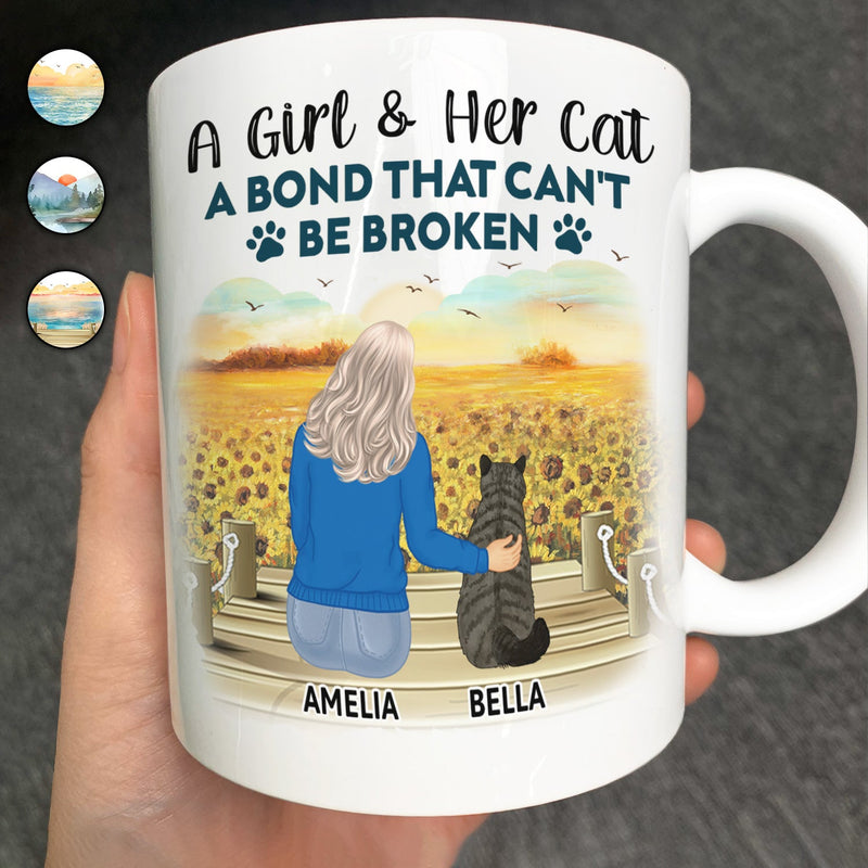 A Bond That Can't Be Broken - Gift For Cat Lovers, Cat Mom, Cat Dad - Personalized Ceramic Mug