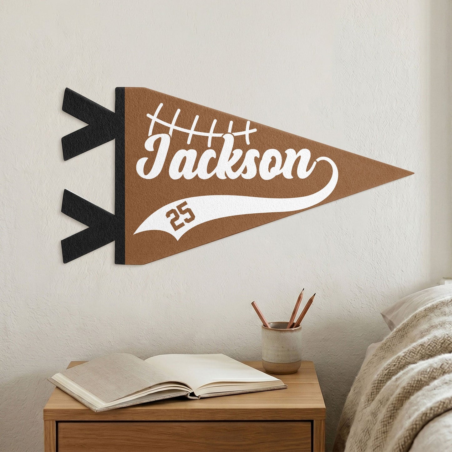 Sports Player Custom Name And Number - Personalized Pennant, Basketball Baseball Softball Custom Pennant, Gift for Players