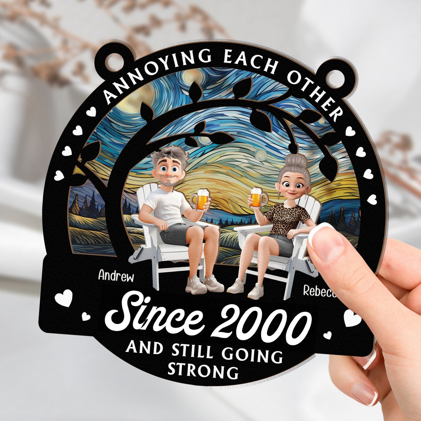 Annoying Each Other Since - Personalized Window Hanging Suncatcher Ornament