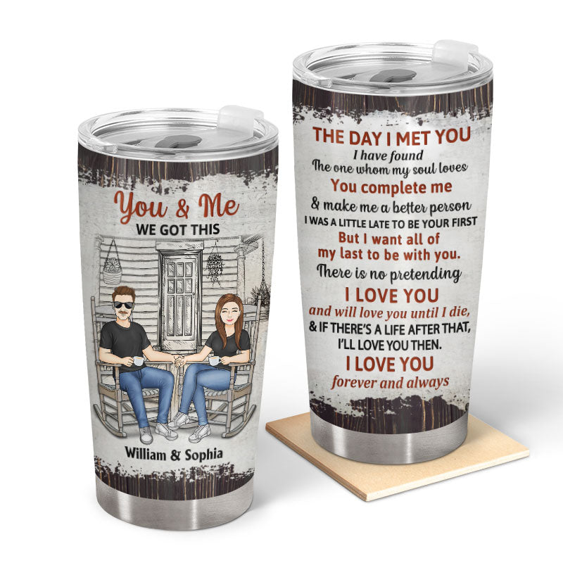Family Couple The Day I Met You - Couple Gift - Personalized Custom 20oz Tumbler