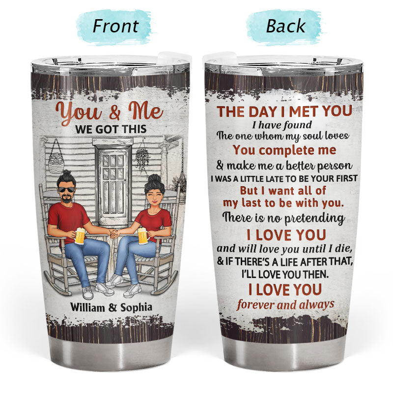 Family Couple The Day I Met You - Couple Gift - Personalized Custom 20oz Tumbler