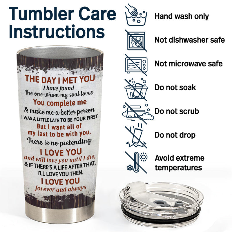 Family Couple The Day I Met You - Couple Gift - Personalized Custom 20oz Tumbler