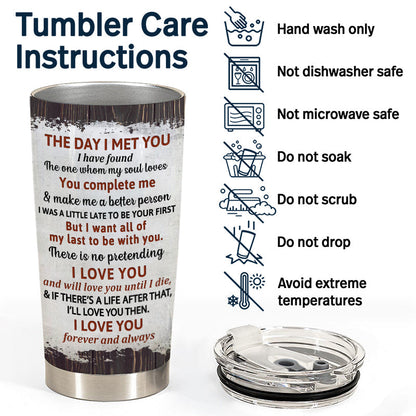 Family Couple The Day I Met You - Couple Gift - Personalized Custom 20oz Tumbler