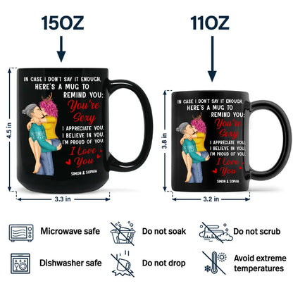In Case I Don't Say It Enough Couples - Personalized Black Ceramic Mug