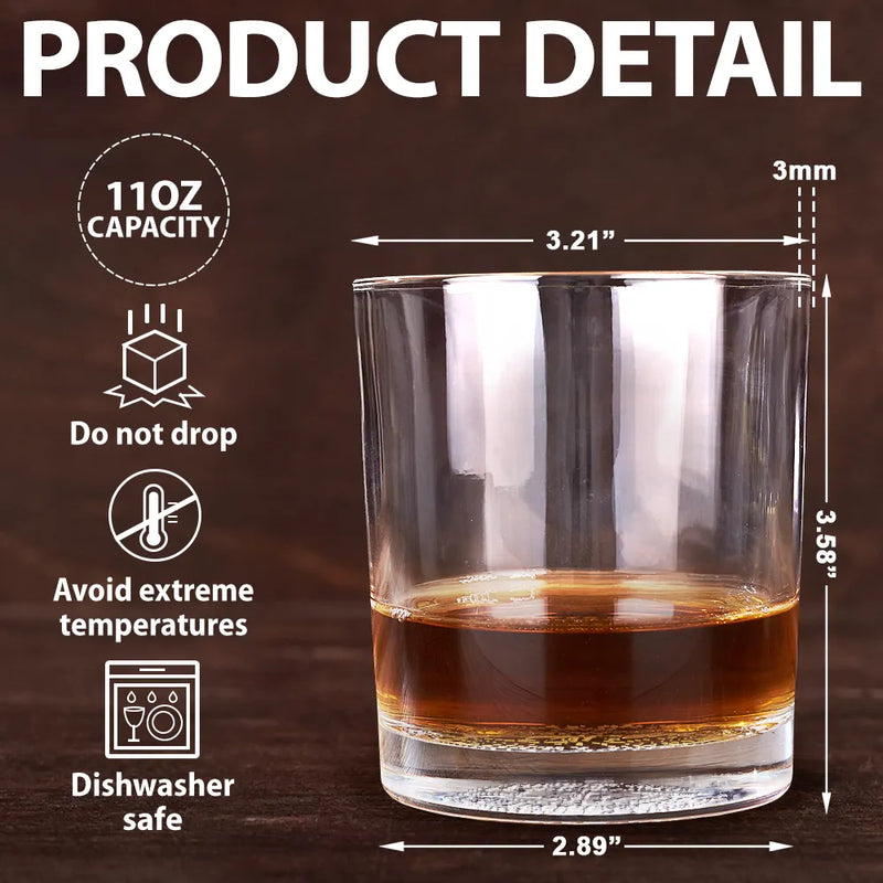 Congrats On Being My Brother You Lucky Man - Personalized Engraved Whiskey Glass Mug