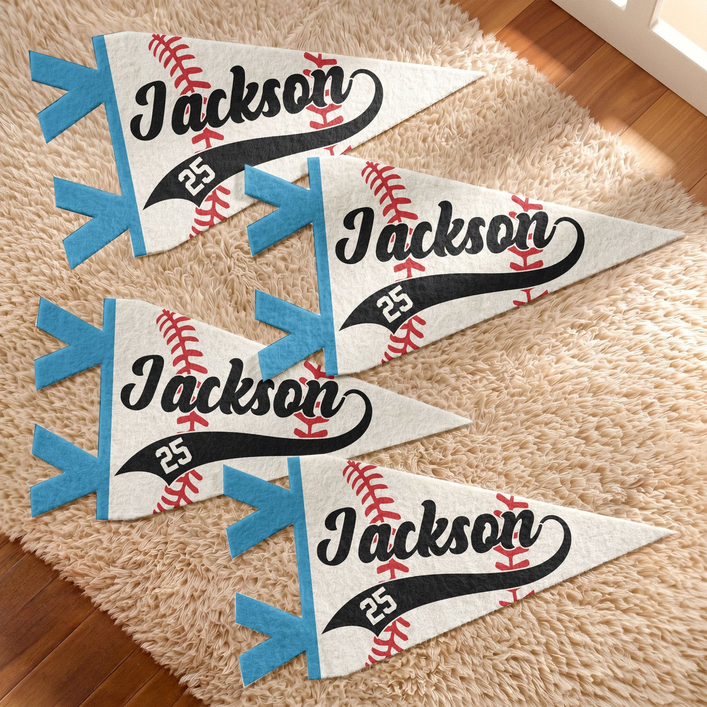 Sports Player Custom Name And Number - Personalized Pennant, Basketball Baseball Softball Custom Pennant, Gift for Players