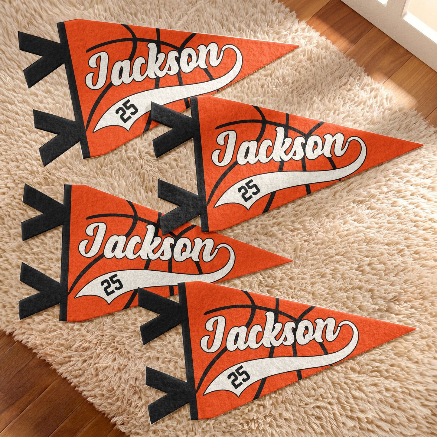 Sports Player Custom Name And Number - Personalized Pennant, Basketball Baseball Softball Custom Pennant, Gift for Players