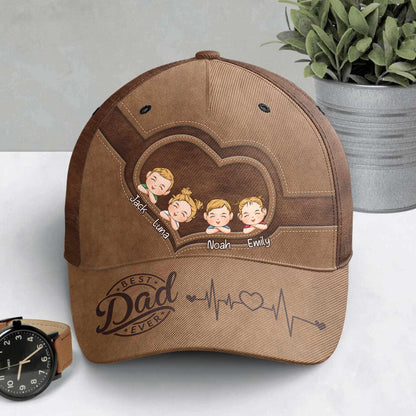 Custom Hat, All Over Print Classic Cap - Personalized 4th Of July Gifts For Dad, Grandpa - Home Of The Brave Dad
