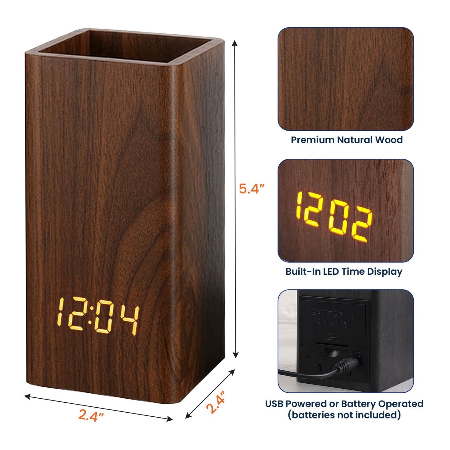 [FREE SHIPPING] Best Teacher Ever - Personalized Pen Holder With Clock