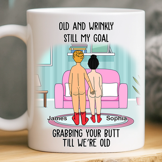 I Promise To Still Grab Your Butt - Personalized Ceramic Mug For Couples, Valentine Anniversary Birthday Gift for Him Her