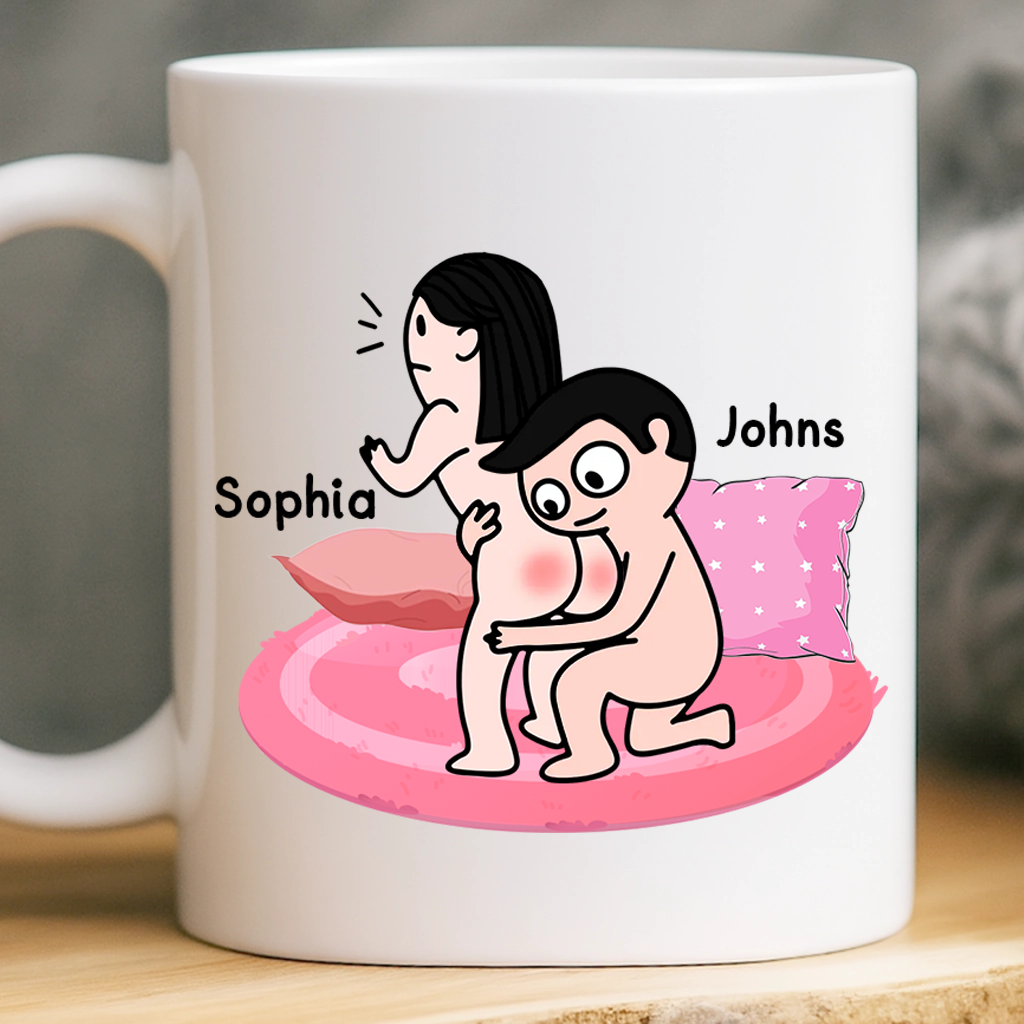 I Love Your Butt Ceramic Mug - Personalized Funny Couple Mug, Valentine Anniversary Gift, Gift for Wife & Husband