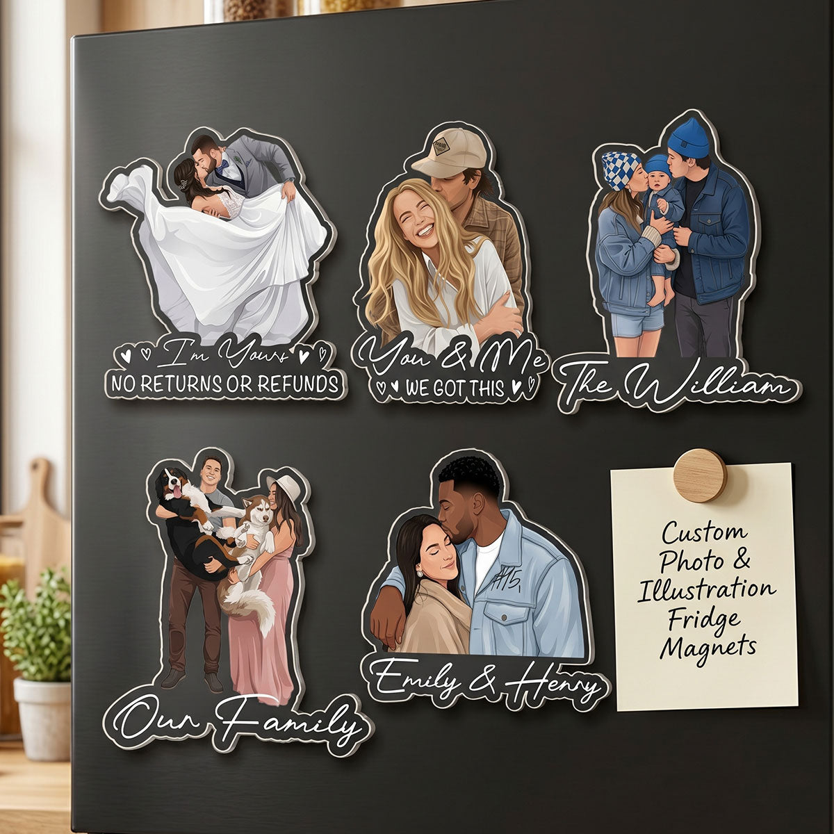 Custom Faceless Portrait Car Ornament, Anniversary Gifts For Him, Her - Personalized Rear View Mirror Accessory
