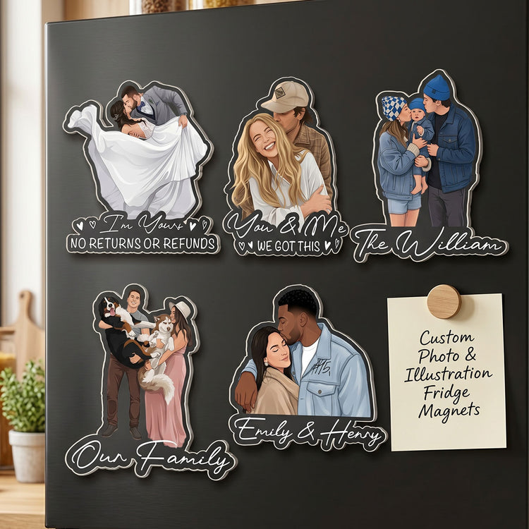 Turn Your Photo Into Art - Besties Forever, Friendship Thank You Gift - Personalized Magnet