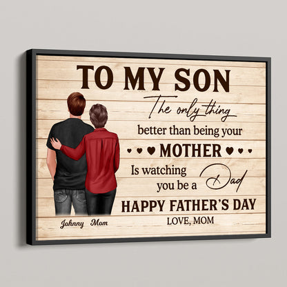 To My Son Happy Father's Day - Personalized Poster - Heartfelt Father's Day Gift For Son
