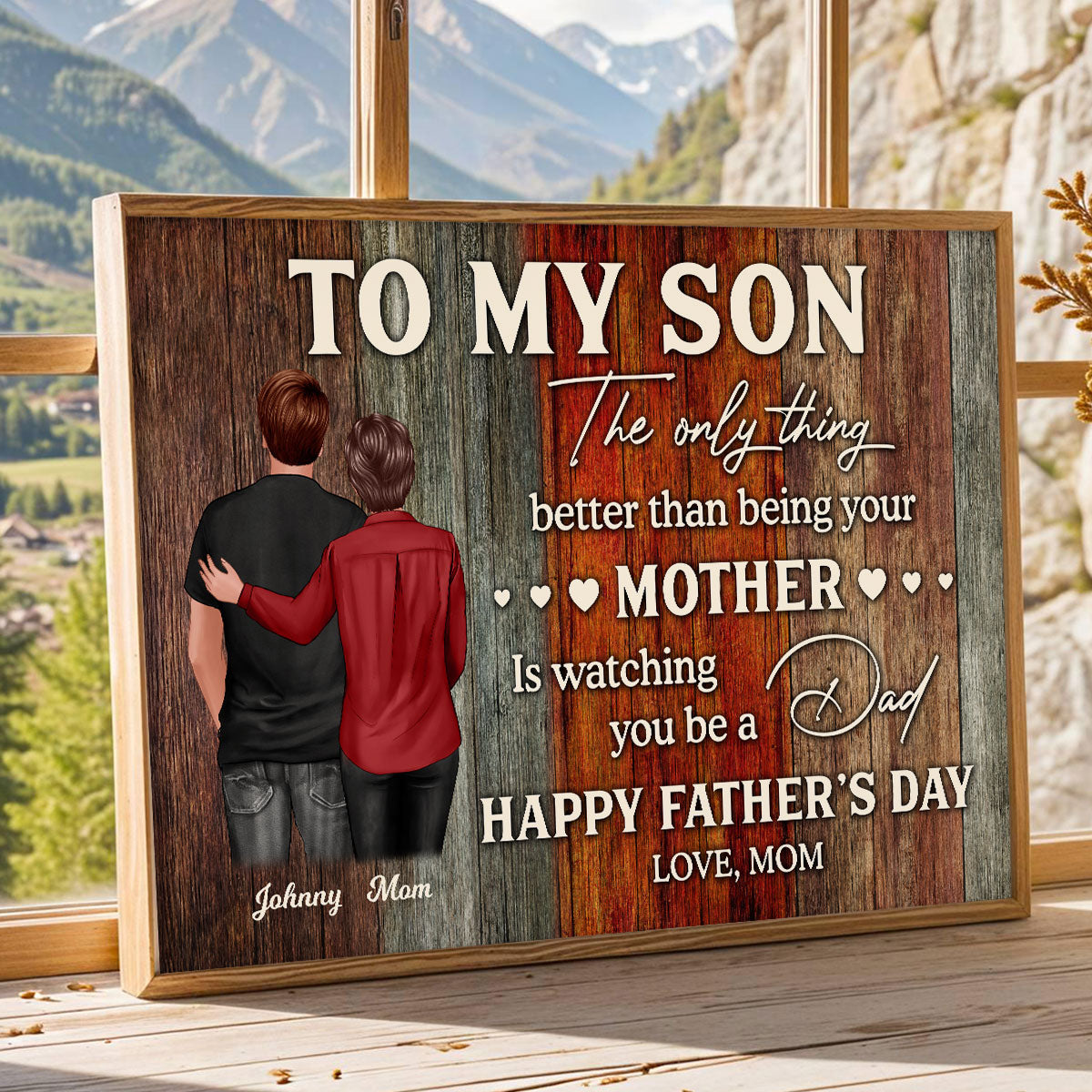 To My Son Happy Father's Day - Personalized Poster - Heartfelt Father's Day Gift For Son