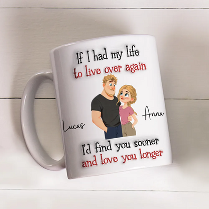 Love You So Much - Personalized Custom 3D Inflated Effect Ceramic Mug, Anniversary Valentine Gift for Wife & Husband, Old Couple Coffee Mug
