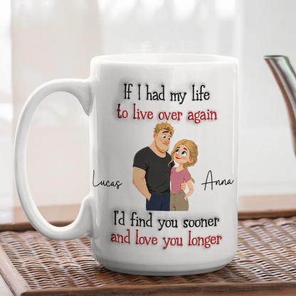Love You So Much - Personalized Custom 3D Inflated Effect Ceramic Mug, Anniversary Valentine Gift for Wife & Husband, Old Couple Coffee Mug