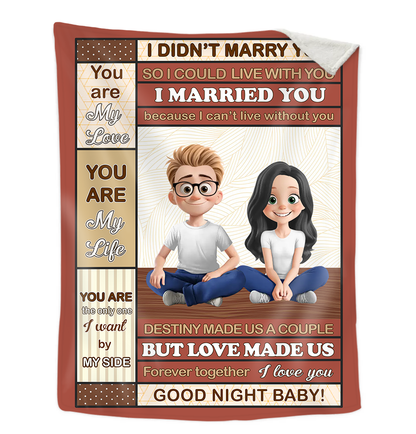 Custom You Are The Love Of My Life v3 Fleece & Sherpa Blanket - Personalized Fleece Blanket, Sherpa Blanket, Valentine Anniversary Gift for Couple