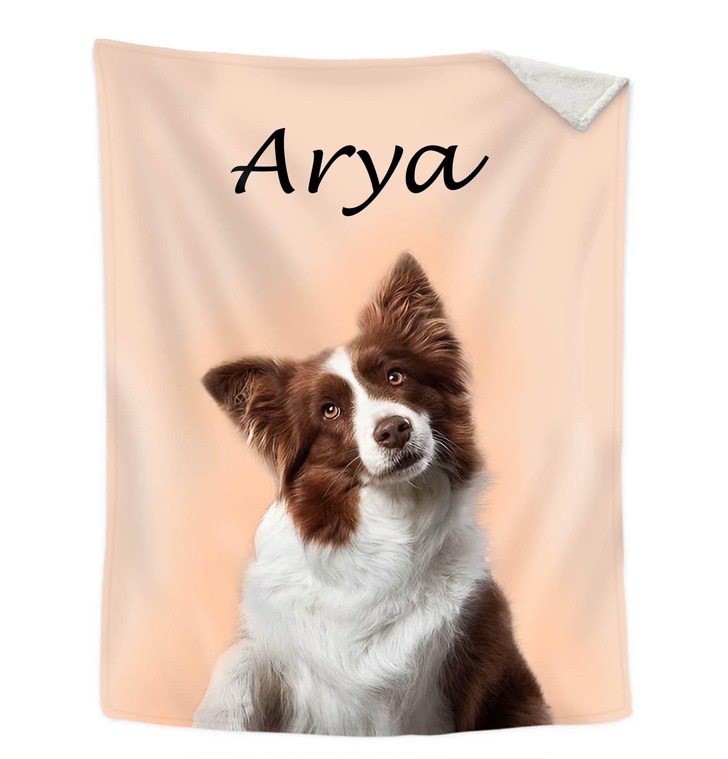 Custom Pet Photo Blanket, Personalized Dog Portrait Blanket, Pet Memorial Gift, Cat Picture Blanket