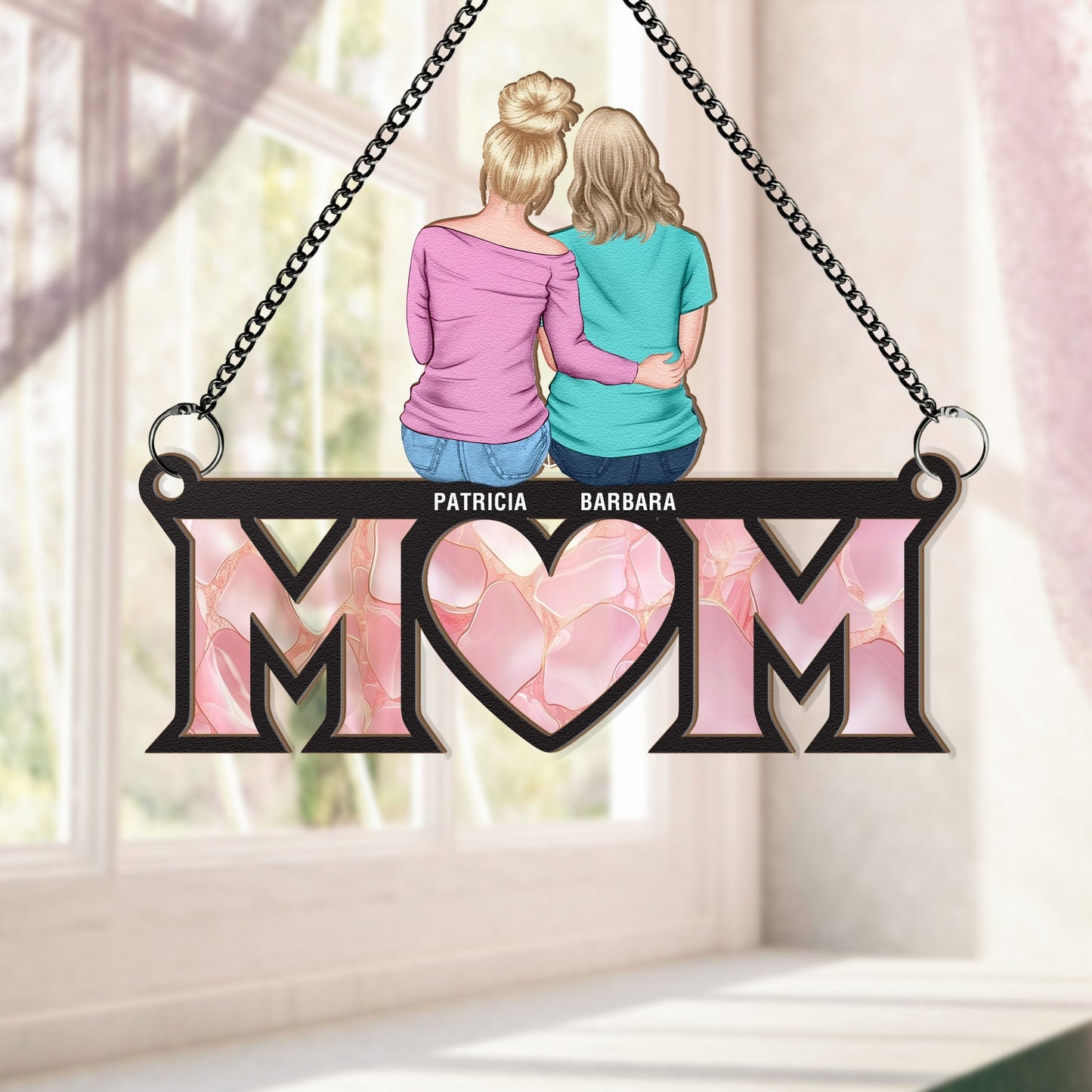 Gift For Mom - Personalized Window Hanging Suncatcher Ornament - Gift For Mom
