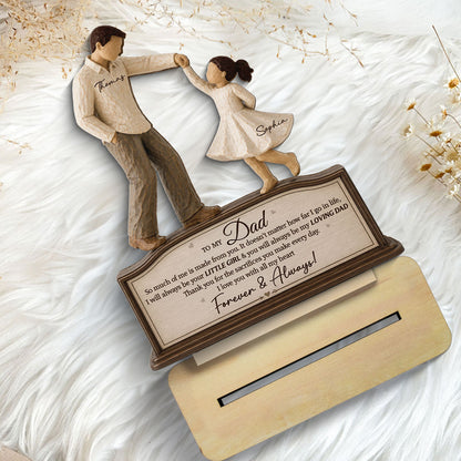 Will Always Be Your Little Girl Father & Daughter Dancing - Personalized 2-Layered Wooden Plaque - Sentimental Father's Day Gift From Daughter