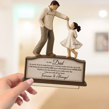 Will Always Be Your Little Girl Father & Daughter Dancing - Personalized 2-Layered Wooden Plaque - Sentimental Father's Day Gift From Daughter