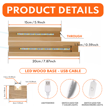 The Day God Called You Home - Personalized Photo LED Night Light, Custom Memorial Rectangle LED Light, Gift for Loss of Loved one