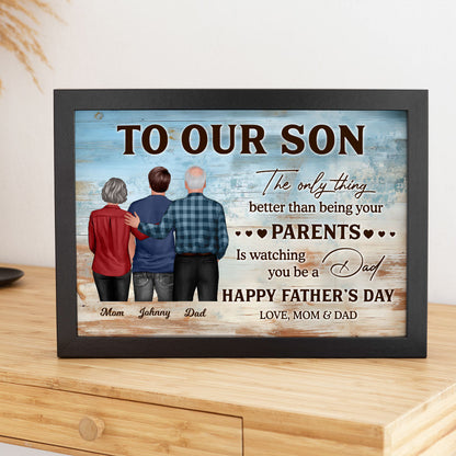 To My Son Happy Father's Day - Personalized Poster - Heartfelt Father's Day Gift For Son