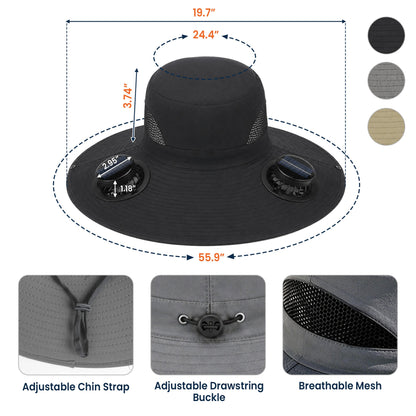 The Man, The Myth, The Gardening Legend - Personalized Solar Fan Hat
