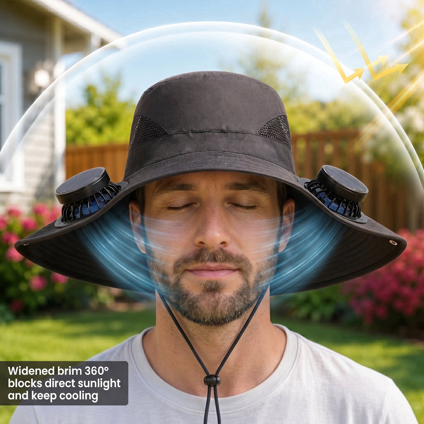 The Man, The Myth, The Gardening Legend - Personalized Solar Fan Hat