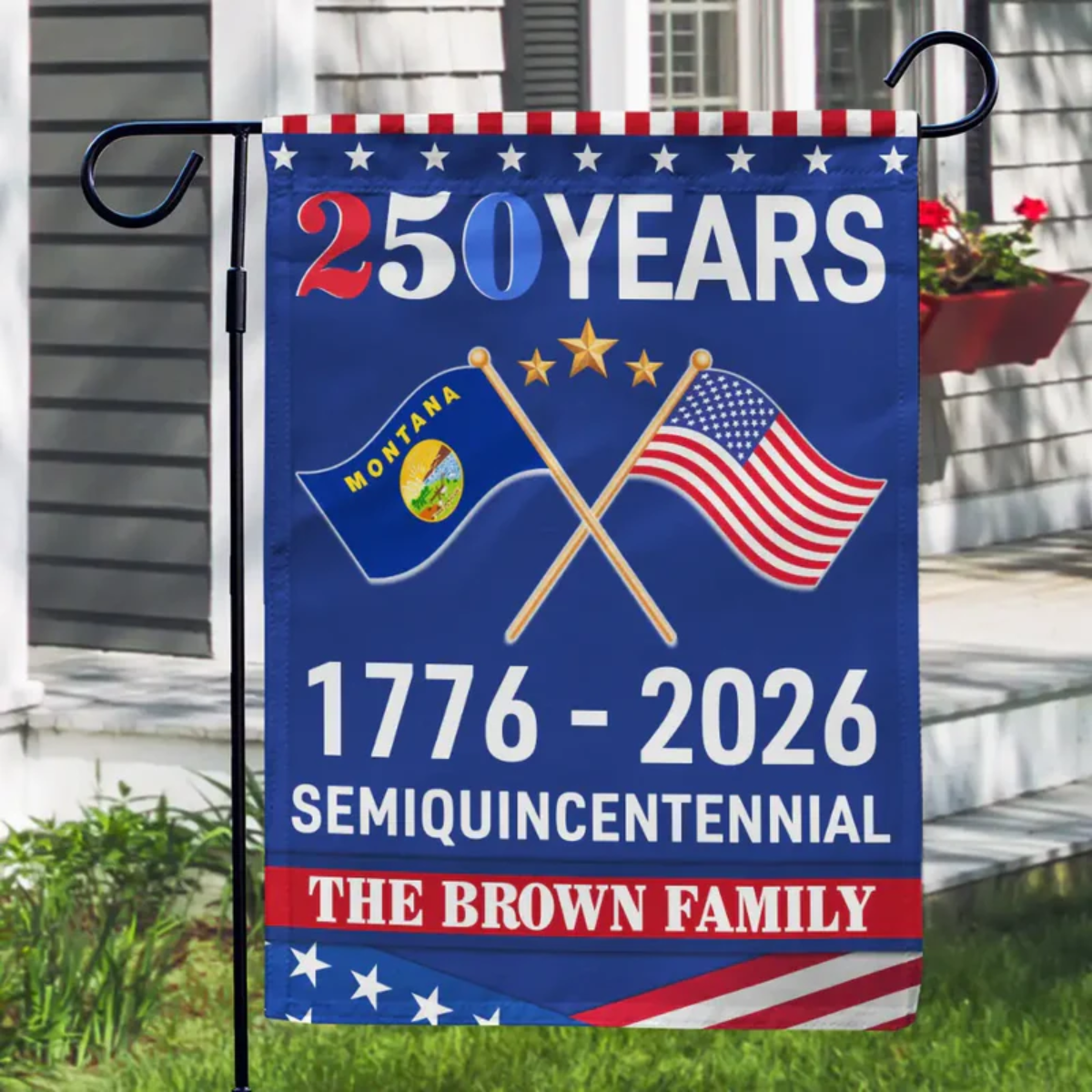 America 250th Anniversary US Semiquincentennial States - Personalized Flag