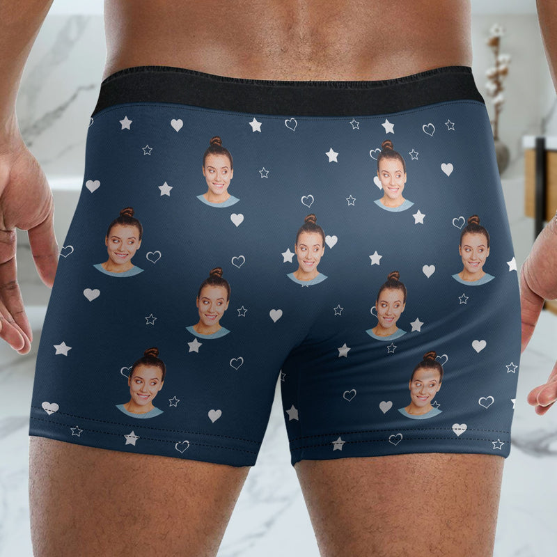 Custom Photo Orgasm Donor I Licked It So It's Mine - Funny Underwear Gift For Husband, Boyfriend - Personalized Men's Boxer Briefs
