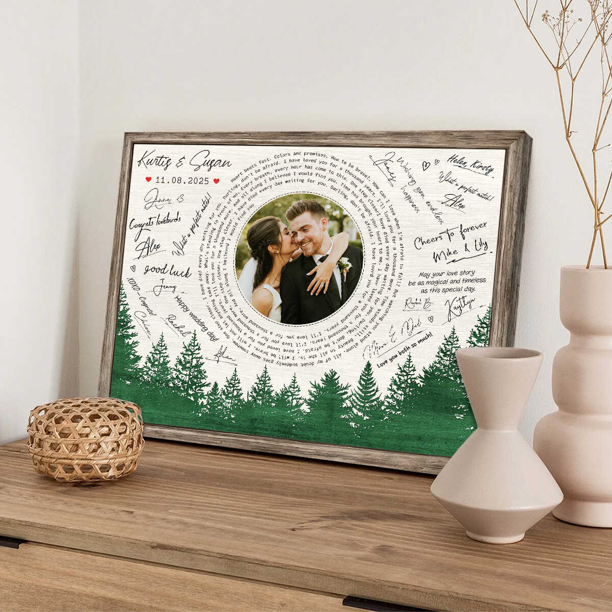 Music Lyrics Guest Book, Custom Song And Guest Book Canvas, Wedding Guest Book, Song Vinyl Lyrics, Anniversary Gift, Couple Gift
