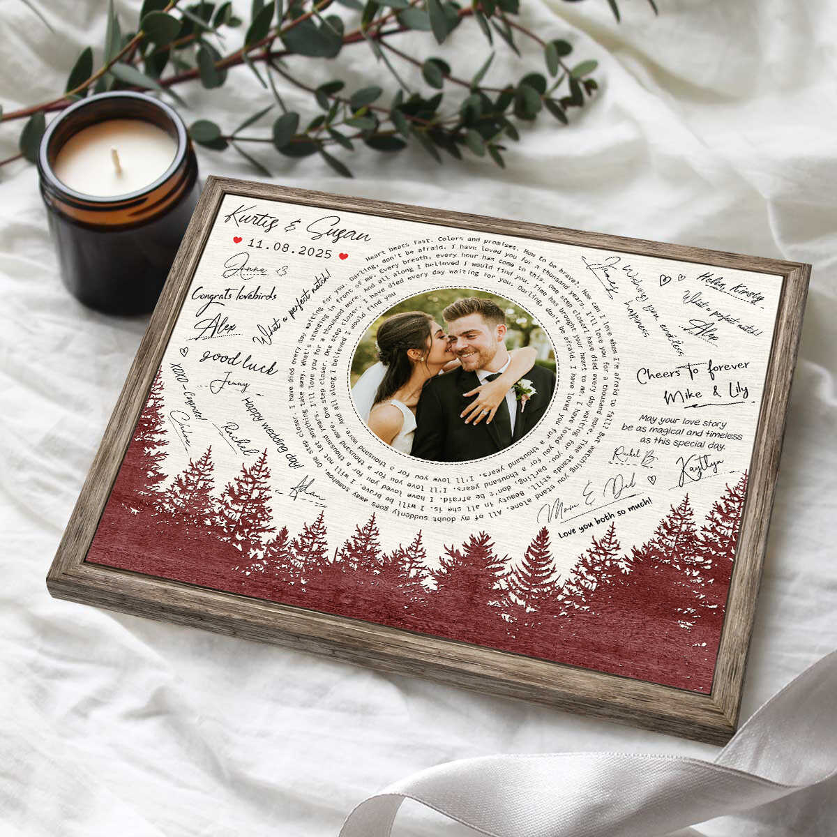 Music Lyrics Guest Book, Custom Song And Guest Book Canvas, Wedding Guest Book, Song Vinyl Lyrics, Anniversary Gift, Couple Gift