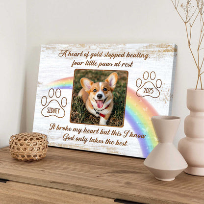 Customized Pet Memorial Canvas & Poster, Personalized Pet Loss Gift Ideas, Dog Memoril Gift, Sympathy Gift
