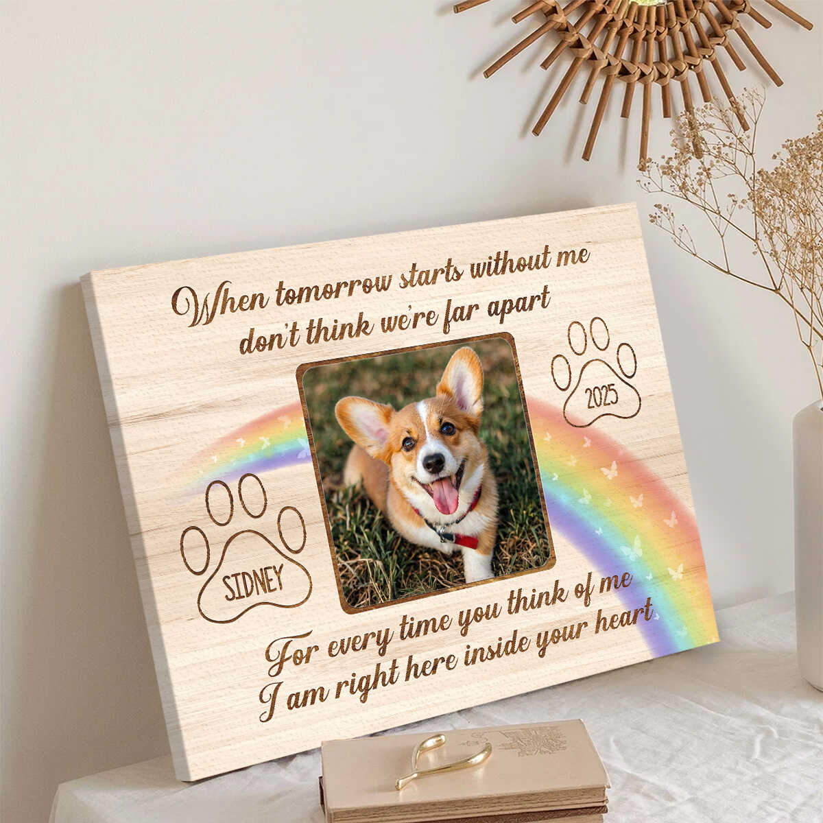 Customized Pet Memorial Canvas & Poster, Personalized Pet Loss Gift Ideas, Dog Memoril Gift, Sympathy Gift