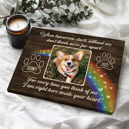 Customized Pet Memorial Canvas & Poster, Personalized Pet Loss Gift Ideas, Dog Memoril Gift, Sympathy Gift