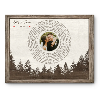 Music Lyrics Guest Book, Custom Song And Guest Book Canvas, Wedding Guest Book, Song Vinyl Lyrics, Anniversary Gift, Couple Gift