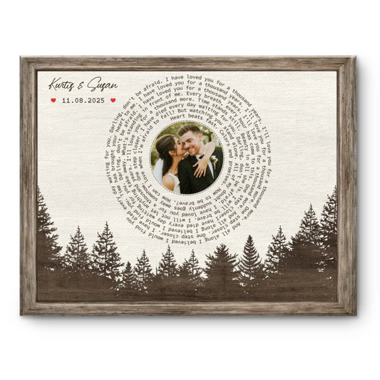 Music Lyrics Guest Book, Custom Song And Guest Book Canvas, Wedding Guest Book, Song Vinyl Lyrics, Anniversary Gift, Couple Gift