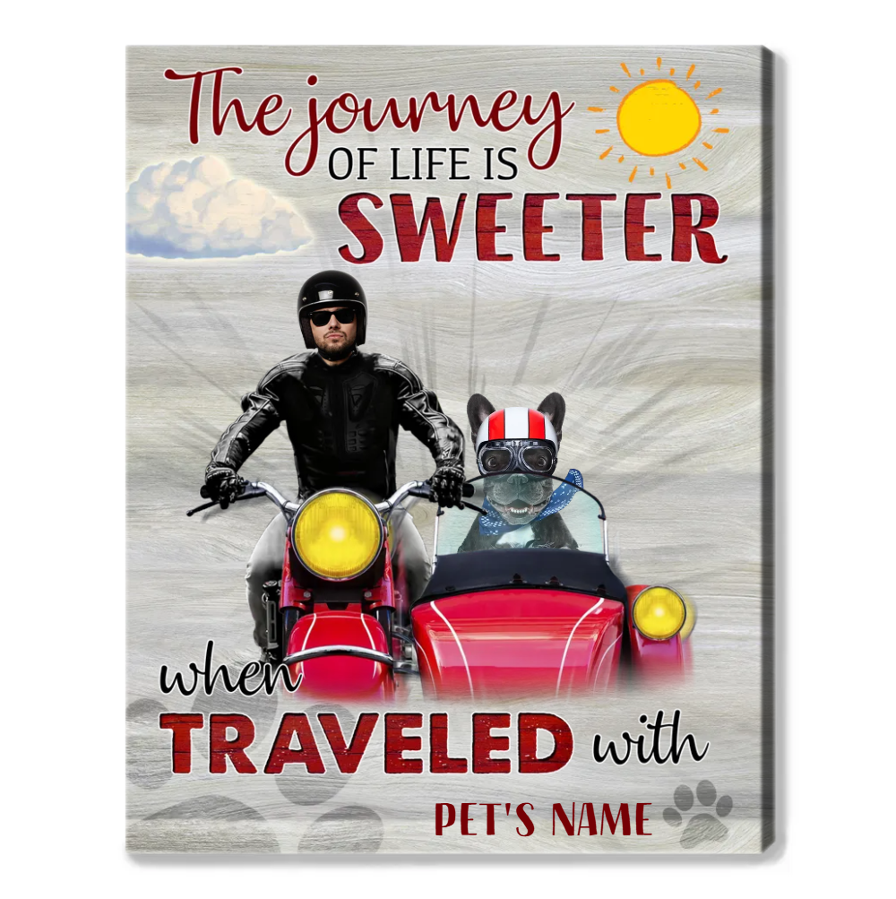 Custom Funny Pet Portrait Cute Canvas Print Gift For Dog Lovers