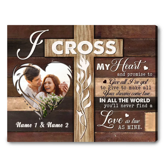 Personalized Gift For Lovers Couple Photo Canvas Print