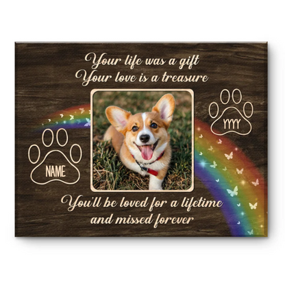 Customized Pet Memorial Canvas & Poster, Personalized Pet Loss Gift Ideas, Dog Memoril Gift, Sympathy Gift