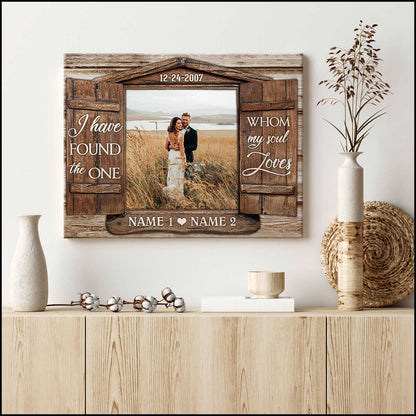 Personalized Photo Canvas with Message Window Frame