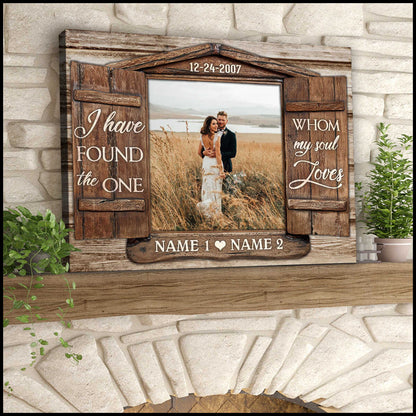 Personalized Photo Canvas with Message Window Frame