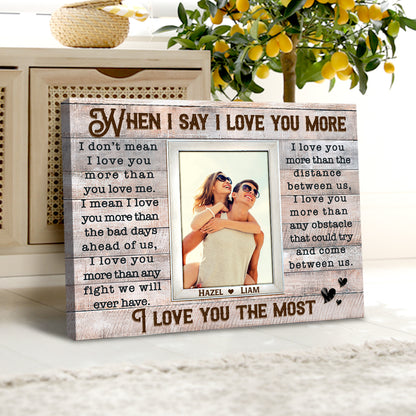 Loving Gift Photo For Couple Custom Poem On Canvas