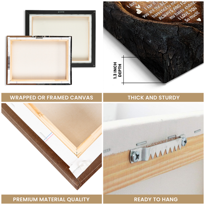 Personalized Gift For Couple Custom Photo Engraved Heart Tree Design Canvas Wall Art