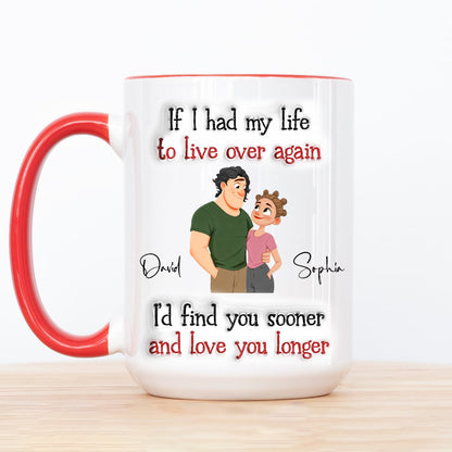 Love You So Much - Personalized Custom 3D Inflated Effect Accent Mug, Anniversary Valentine Gift for Wife & Husband, Old Couple Coffee Mug
