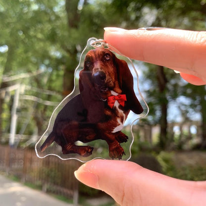 Personalized Pet Photo Acrylic Keychain, Custom Pet Memorial Gift, Dog Memorial Gift,Dog Keychain, Cat Keychain, Pet Photo Keyring